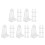 40Pcs Transparent Plastic Blinds Hold Down Brackets for Window Shades 9