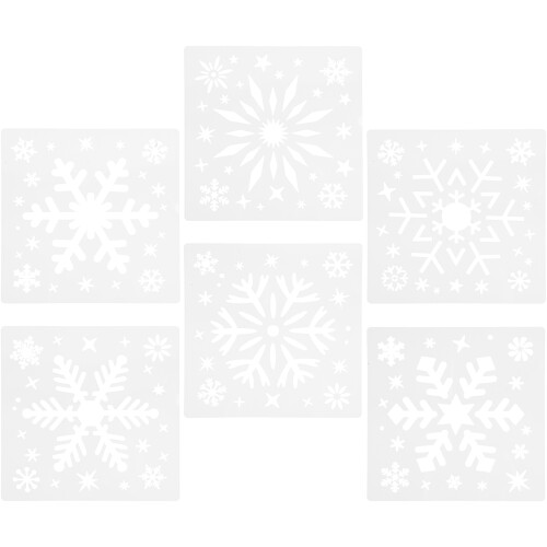 24Pcs Safe White Plastic Stencils for Drawing and Decorative Crafts 2