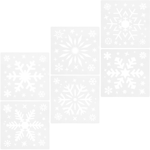 24Pcs Safe White Plastic Stencils for Drawing and Decorative Crafts 1