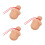 3Pcs Durable Wood Plaything Beige Miniature Decor 6