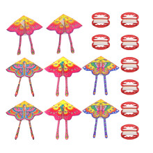 16Sets Kids Outdoor Games Colorful Triangle Butterflies Cloth Kite Toy