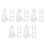 40Pcs Transparent Plastic Blinds Hold Down Brackets for Window Shades 4