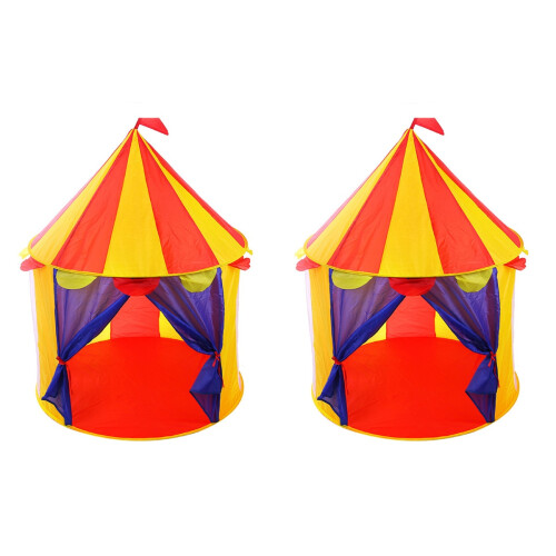 2Pcs Kids Teepee Tent Castle Indoor Foldable Playhouse 1