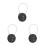 3Pcs Durable Black 3 Digit Locks for Luggage, Gym, and Storage 5