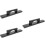 3Pcs Shuffleboard Cleaning Brush Black Wood & Polyester for Table Use 9