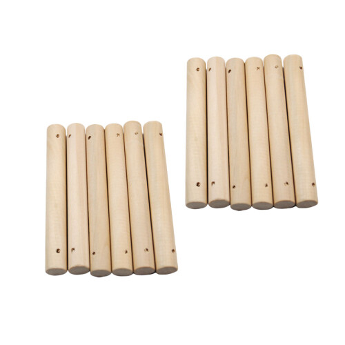 50Pcs Solid Wooden Round Rods Beige Durable Craft Sticks for DIY Art 1