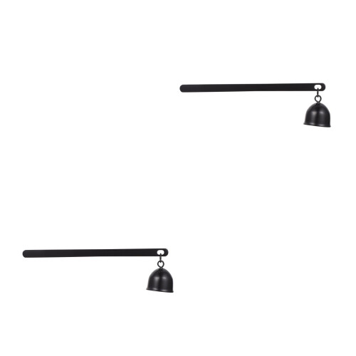 2Pcs Stainless Steel Candle Snuffer Black Long Handle Candle Accessory 2