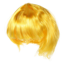 4Pcs Yellow Funny Party Wigs Charming Fake Hair for Costume