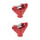 2Pcs Iron Replacement Jack Pump Lift Kits Red for Hydraulic Jacks 8