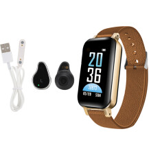 HD érintőképernyős fitneszkövető okosóra alvásfigyelővel, üzenetértesítéssel, testreszabható tárcsával és Bluetooth fülhallgató