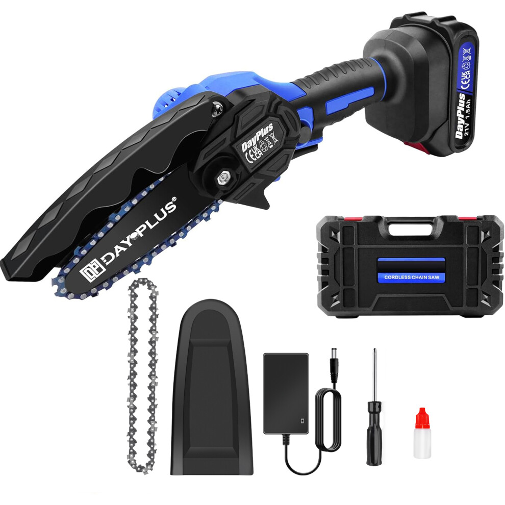 Youseahome (6" Chainsaw+1Xbattery) Brushless Electrci Saw Cordless Chainsaw 2200Rpm With Chain