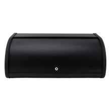 Black Frosted Large Metal Bread Box for Kitchen Counter Keeps Bread Fresh Pastries and Cakes