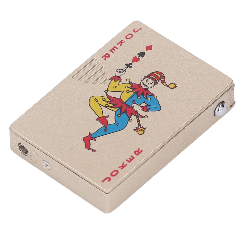 Gold Windproof Zinc Alloy Poker Lighter 50Mah Rechargeable