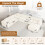 Three-Seater DIY Combination Corduroy Sofa-Beige 13