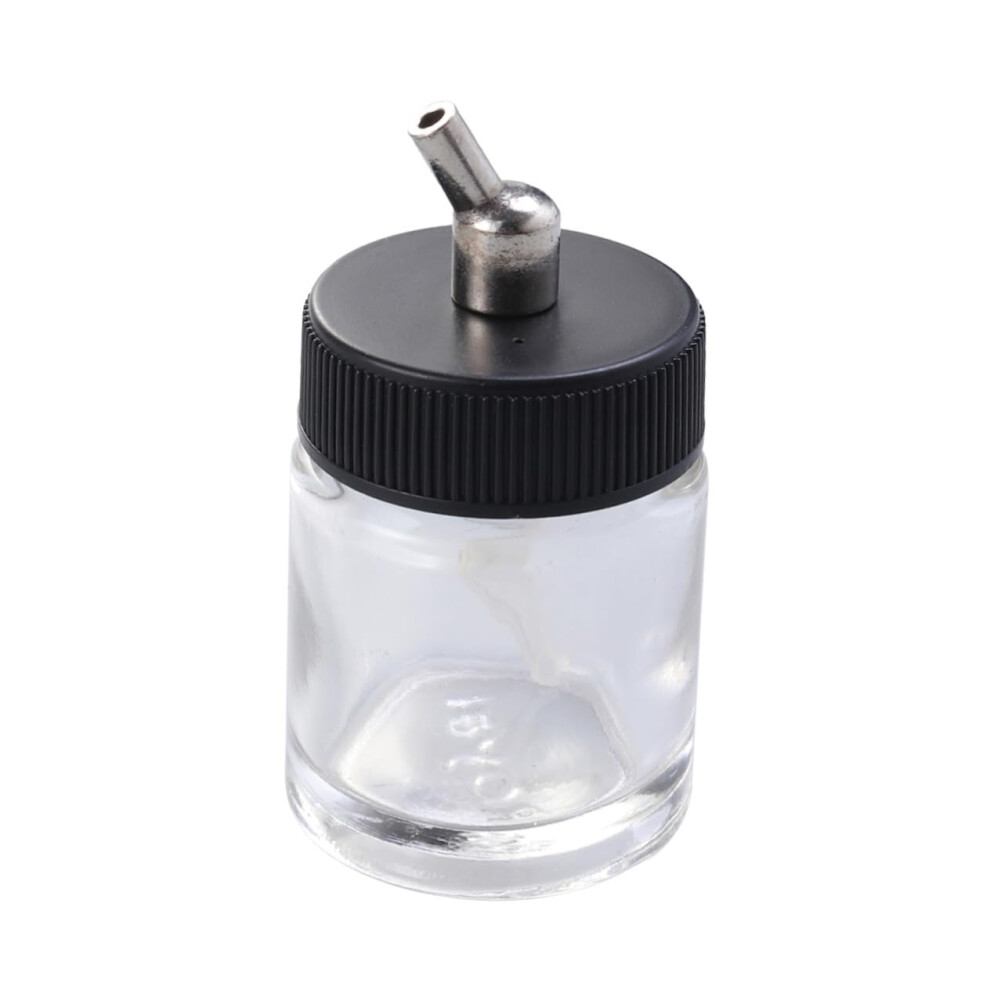 Glass Airbrush Bottles With Cover Adaptor For Siphon Feed Models, Refillable Paint Jars For Professional Spray Applications 9044945674682