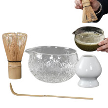 Matcha Tea Set CeremonialGrade Quality Traditional Japanese Bowl Whisk Spoon 4Piece Kit
