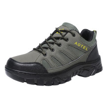 Men's Hiking Shoes Breathable NonSlip Thick Sole LaceUp Outdoor Sports Shoes Green 10.5 UK