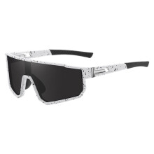 Sports Glasses Polarized Colorful Riding Mirror Outdoor Sunglasses White+Black