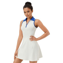 Dress for Women Tennis Dresses with Shorts Pockets Sleeveless Sport Active Workout Athletic Dress White- L
