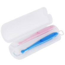 BPA-freier Silikon-Babylöffel mit tiefer Mulde, flexibles Fütterungsbesteck für Kleinkinder, ergonomischer Griff, sanft zum Zahnfleisch, ideal