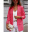 Γυναικείο ελαφρύ σακάκι με μακριά μανίκια, μονόχρωμο, πλεκτό σακάκι με ανοιχτό 4
