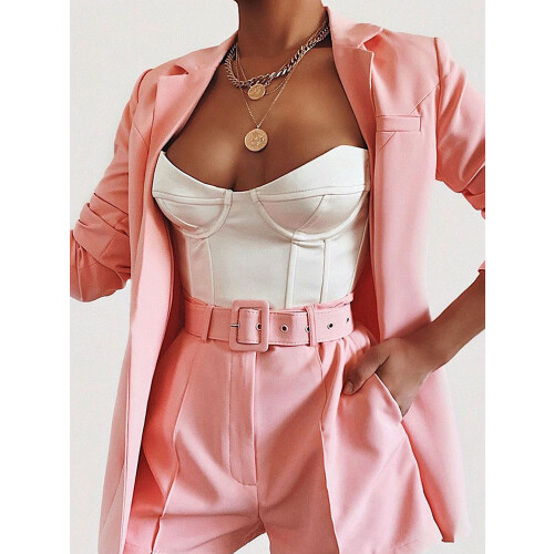 Women's Puff Sleeve Blazer Elegant Open Front Lightweight Formal Jacket With Long Sleeves Solid Color Work Suit Ensemble 2