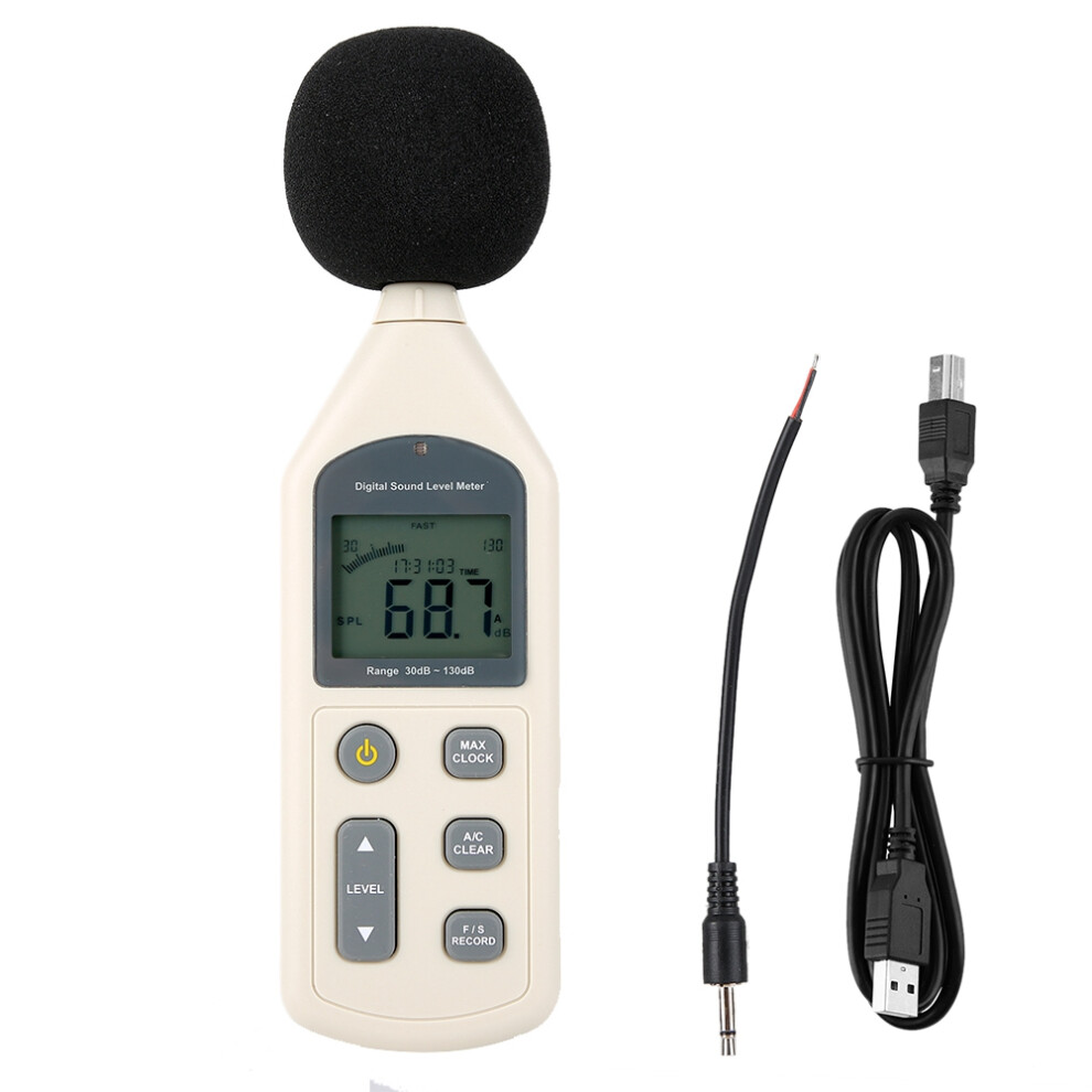 Digital Sound Level Meter Portable Noise Detector Lcd Display Frequency Response Decibel Pressure Monitor Backlight Display For Personal Family 9358999053233