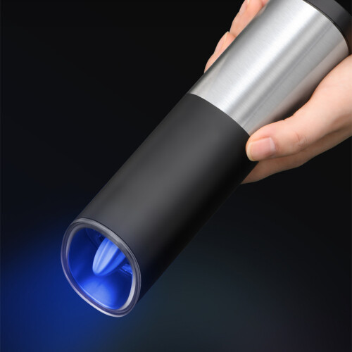 Gravity-Sensing Kitchen Tool, Automatic Salt Mill Offering Hassle-Free Use, Adjustable Coarseness Pepper Grinder Ensuring Precise Grind, A Stylish 1