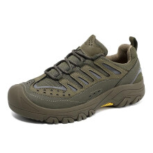 Men's Hiking Shoes Lightweight Suede Mesh NonSlip Outdoor Trekking Sneakers Green 8.5 UK