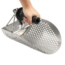 Metal Detector Sand Scoop RustResistant Stainless Steel for Beach and Underwater Treasure Hunting