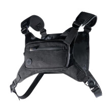 Waterproof Chest Bag with MultiPocket Storage for Hiking Cycling Running Outdoor Sports Black