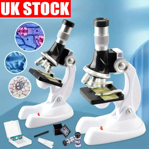 100X- 1200X Compound Microscope with Microscope Slides Set for Adults Students