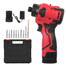 Cordless Drill With Keyless Chuck, Built-In LED Light Variable Speed Control Power Tool For Home And Professional Use