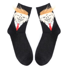 Präsidentensocken mit originellem Haar-Design, Trump-Socken mit kreativem, von der Frisur inspiriertem Look, humorvolle Feinstricksocken aus weichem