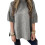 Summer Oversized Side Slits Casual Short Sleeve Basic Tees Gray M 1