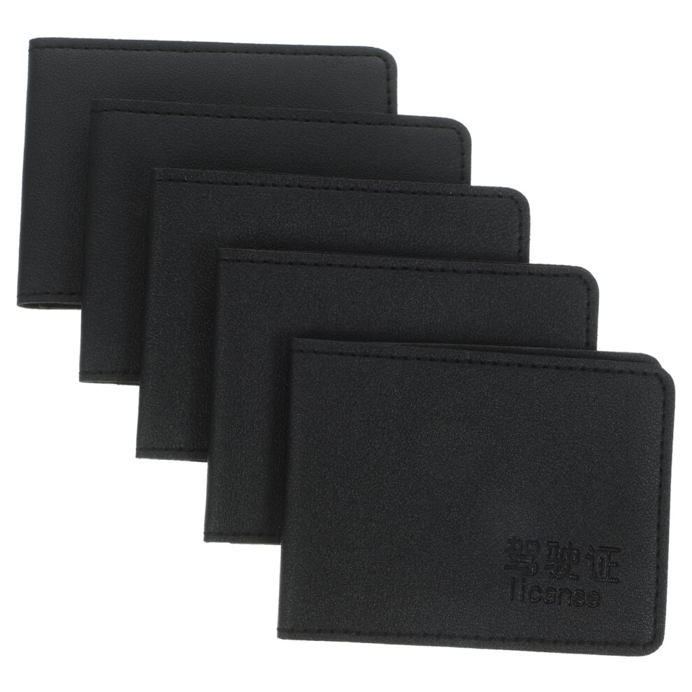 5Pcs Pu Leather Drivers License Holder Wallet With Multi Card Slots For Car Documents And Travel 9044945679557
