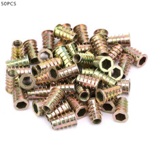 Piuliță filetată cu inserție din aliaj de zinc, element de fixare cu șurub, rezistență la coroziune, autofiletantă, piuliță hexagonală cu