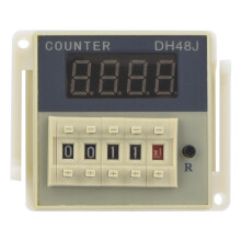 Digitales Zählerrelais für die Fabrikautomation, digitale Anzeige mit klarem LCD-Bildschirm, Zählbereich 0–999900, mit 11-poligem Stecker,