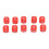 20PCS Red 16mm Plastic 6-Sided Number Dice for Teaching & Game 12