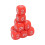20PCS Red 16mm Plastic 6-Sided Number Dice for Teaching & Game 9