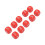 20PCS Red 16mm Plastic 6-Sided Number Dice for Teaching & Game 15