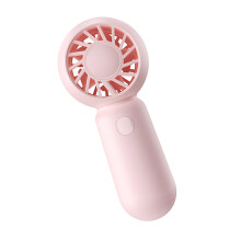 Portable USB Rechargeable Handheld Fan with Speed Cooling, Quiet Pink Fan for Travel and Office
