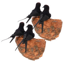 2 lots de nids d'hirondelle simulés pour décoration photo