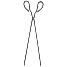Bbq Charcoal Tongs Fire Tong Black Iron 1set