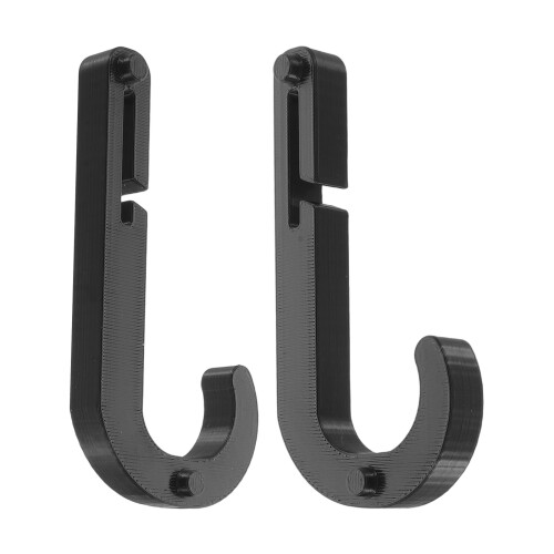 2Pcs Outdoor Black Plastic Bow Holder Hooks for Tree Stand Storage