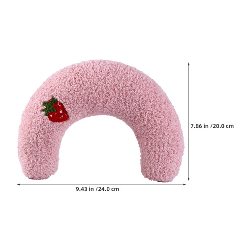 2Pcs U Shaped Soft Half Donut Cushion With Embroidery 1