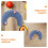 2Pcs U Shaped Soft Half Donut Cushion With Embroidery 4