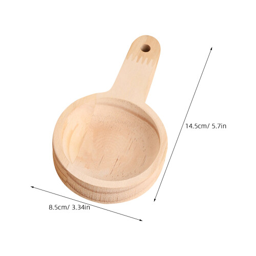 Light Brown Wooden Dough Press Tool for Dumpling Skin Kitchen Use 2
