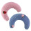 2Pcs U Shaped Soft Half Donut Cushion With Embroidery 8