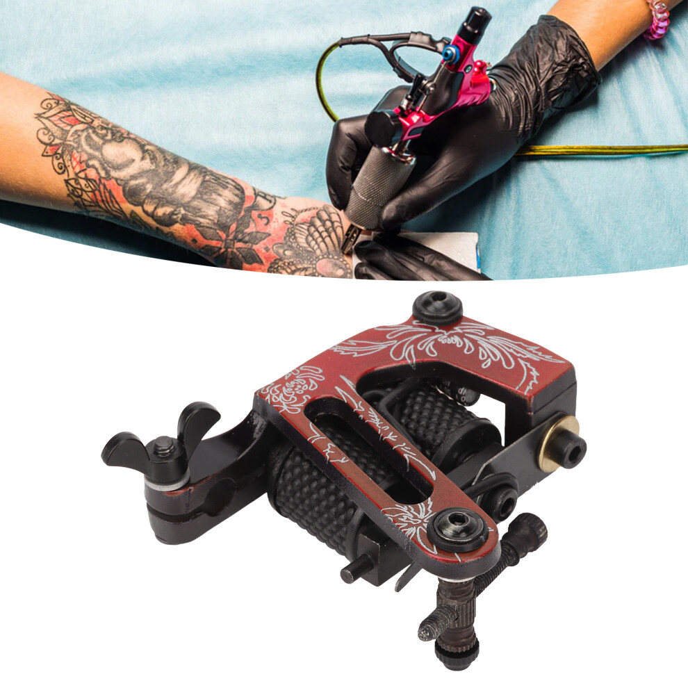 Red Alloy Coil Tattoo Machine Novice 10 Wraps Liner Shader